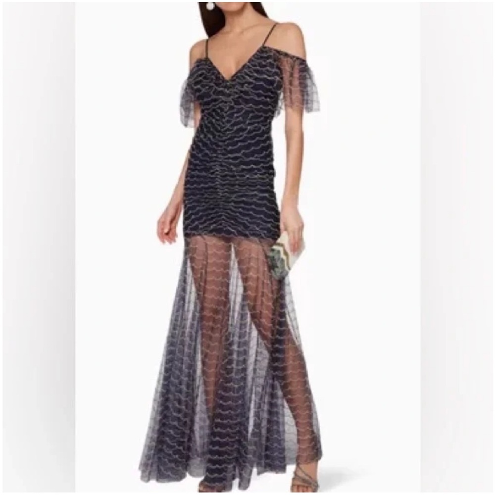 Alice McCall Navy Sheer Maxi Dress